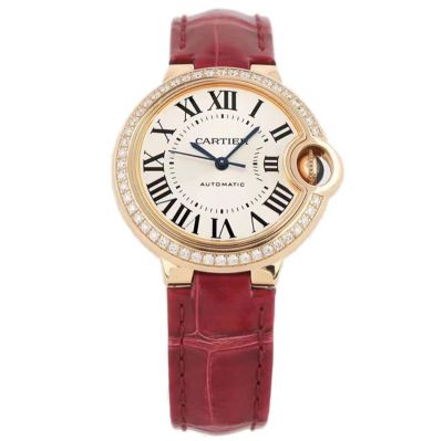AF Factory Ballon Bleu de Cartier 33MM 18K Rose Gold Automatic Watch